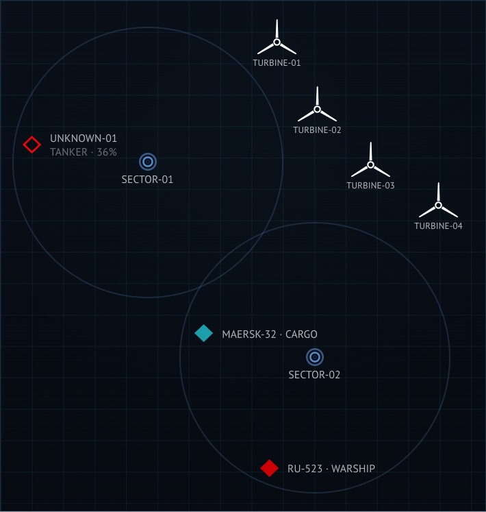 Custom maritime monitoring map